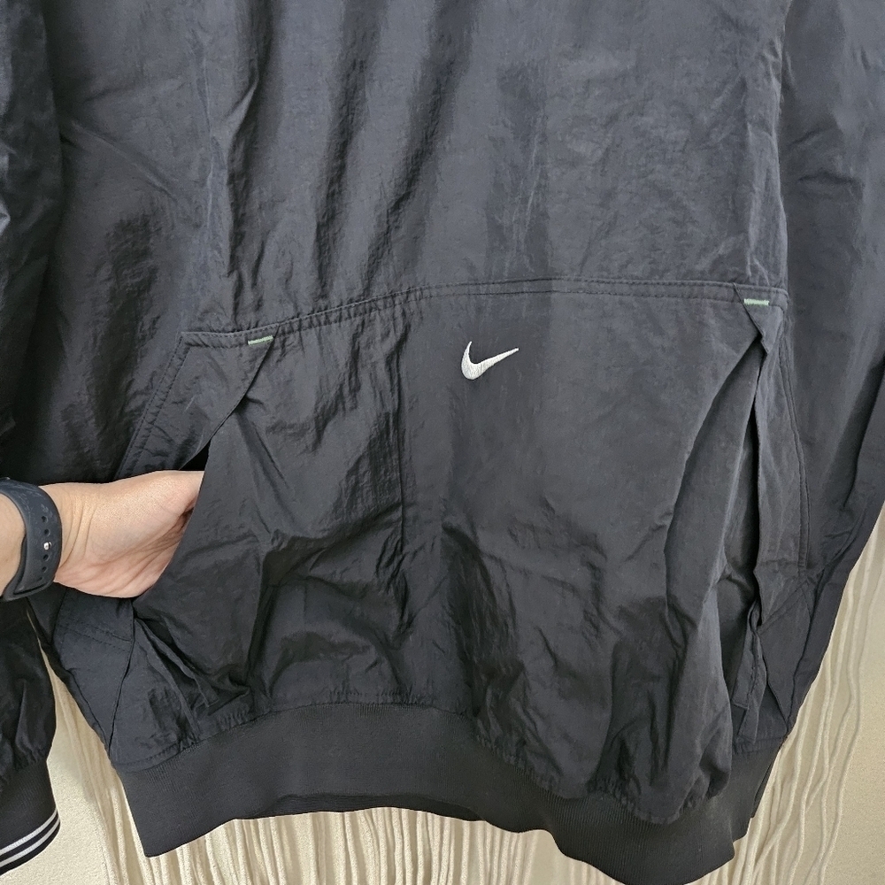 Vintage Nike Black Pullover Windbreaker Large - Picture 2 of 9